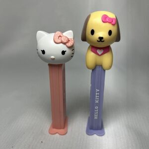 Two Hello Kitty PEZ Dispensers, Sanrio Hello Kitty & Puppy Dog